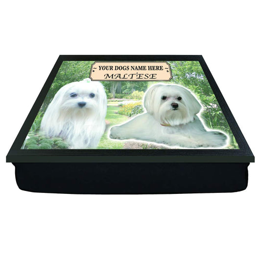 Maltese Personalised Dog Breed Gift Lap Tray