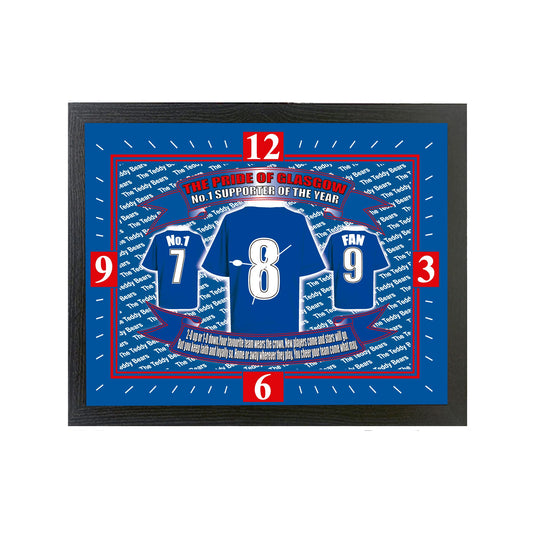 Glasgow The Teddy Bears Football Shirt Clock Gift Present