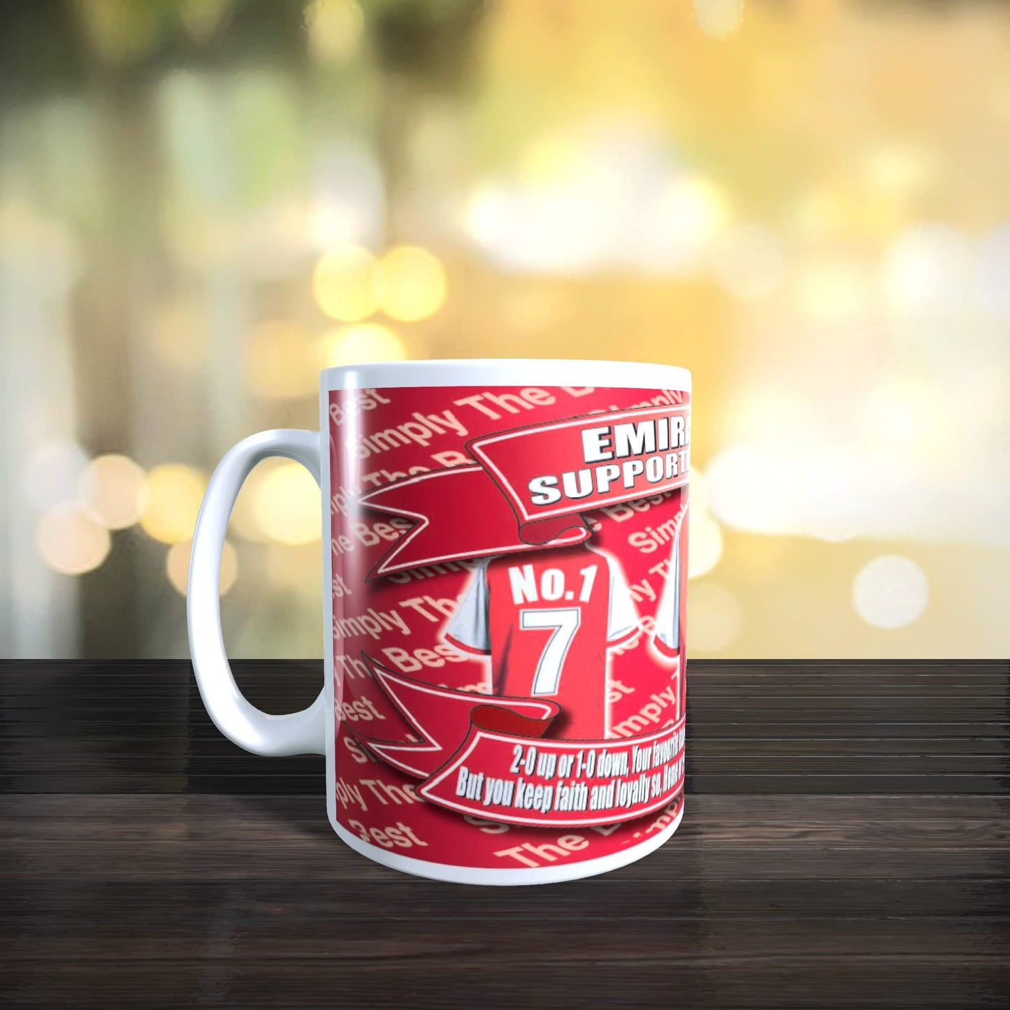 The Gooners Football Team Shirt Mug Gift with Chocolate Footballs
