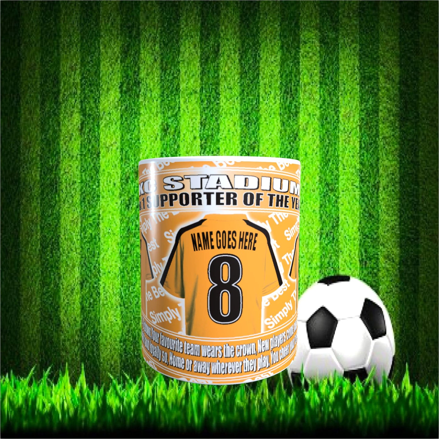 Hull Football Team Shirt Personalised Mug Gift with Chocolate Footballs