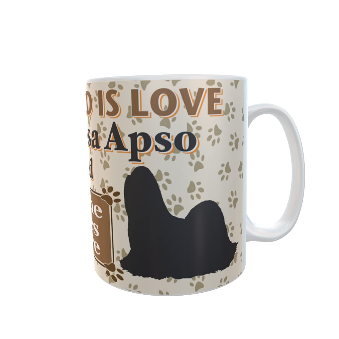 All You Need is Love and a Lhasa Apso Dog Personalised Mug Gift