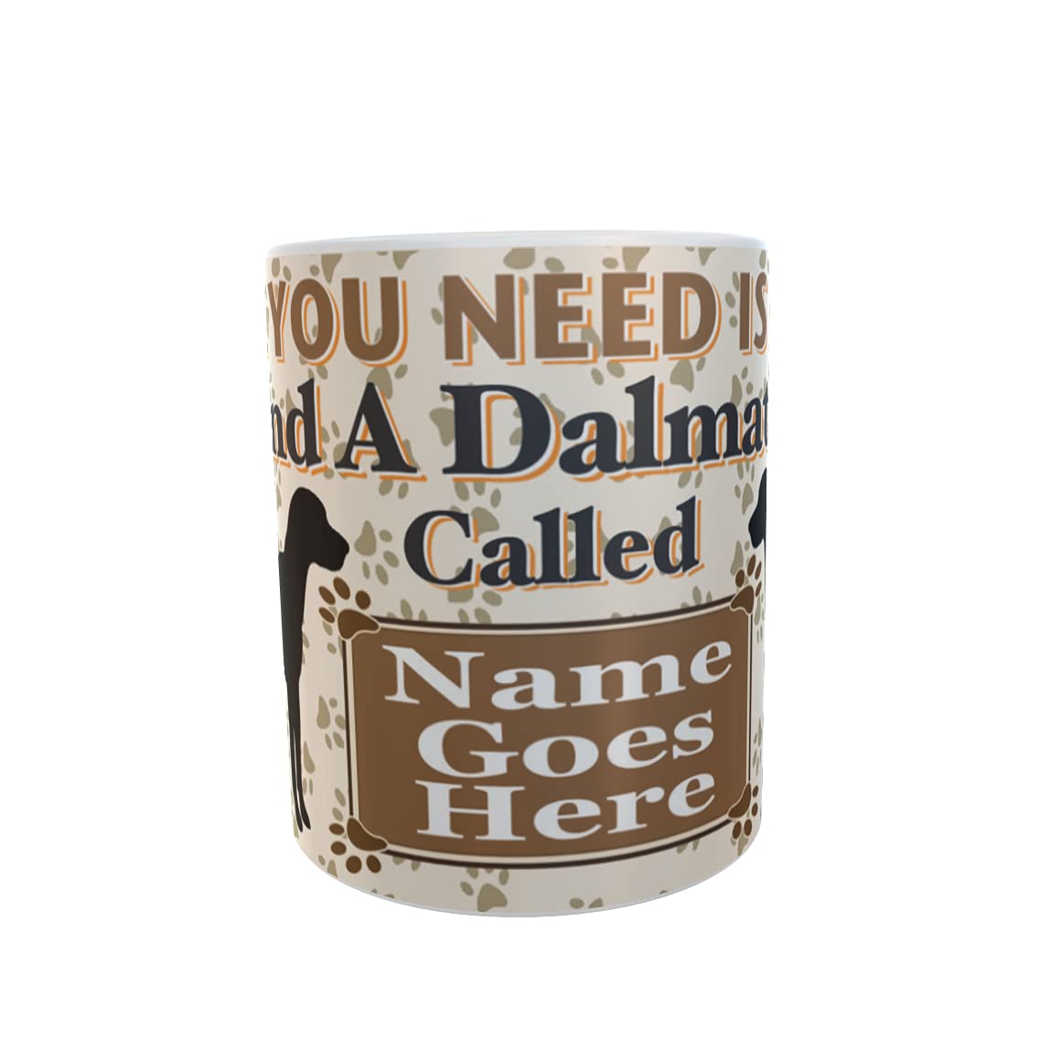 All You Need is Love and a Dalmatian Dog Personalised Mug Gift