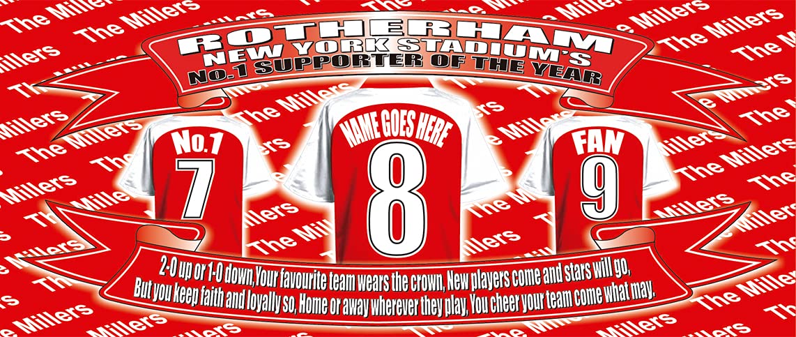 Rotherham Football Shirt Personalised Ceramic Money Box Gift