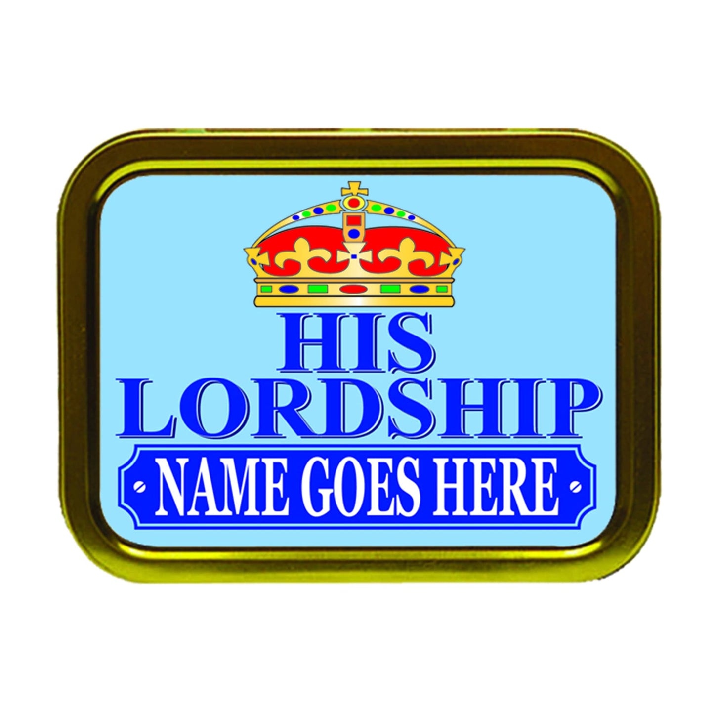 His Lordship Personalised Tobacco Tin & Products Gift
