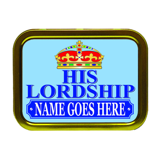 His Lordship Personalised Tobacco Tin & Products Gift