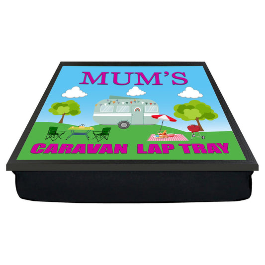 Mum's Caravan Cushioned Lap Tray Gift Present