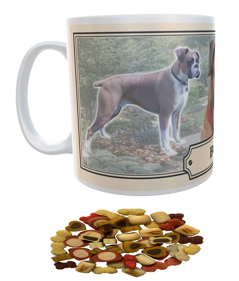 Boxer Dog Breed Gift Mug with Treats