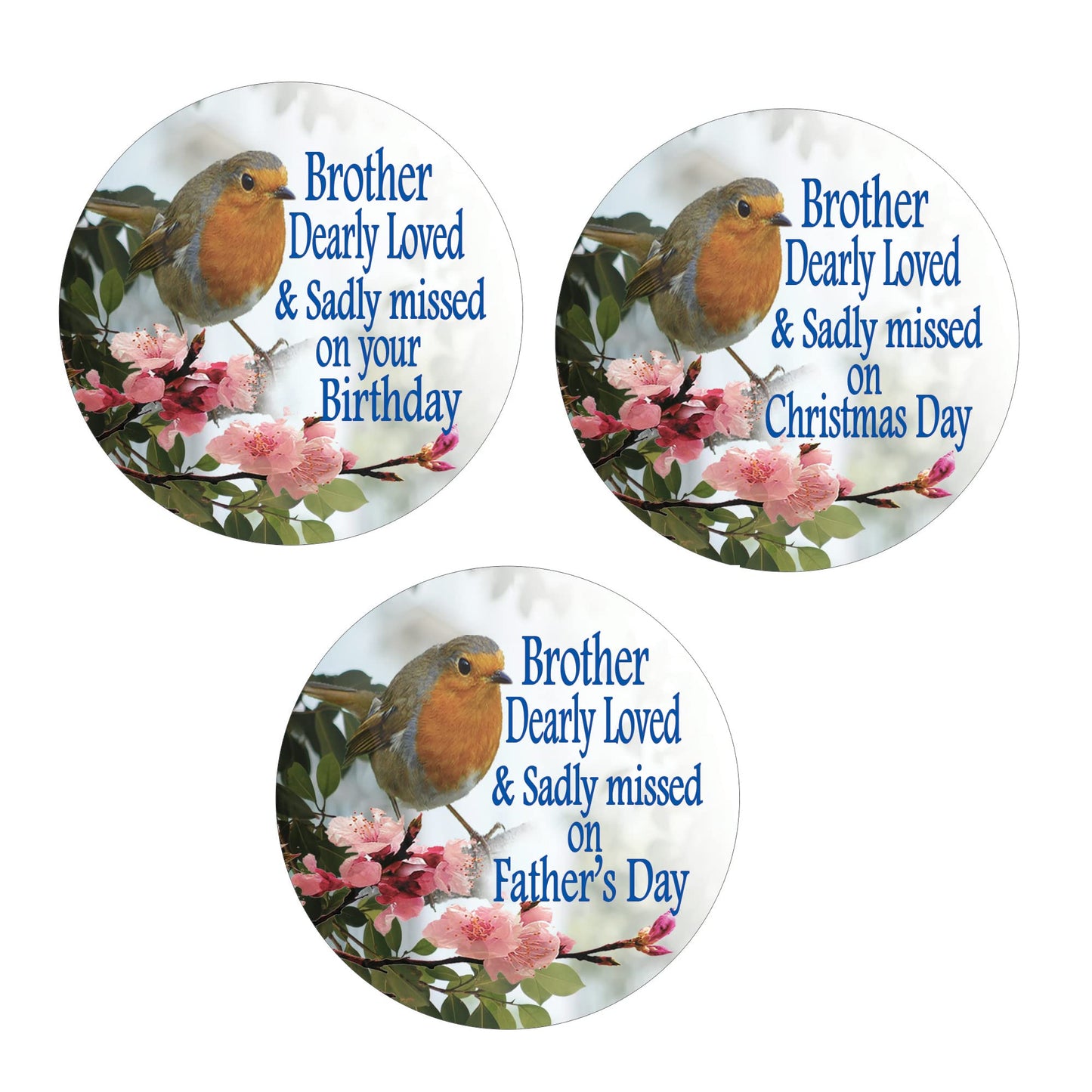 Robin Remembrance Dad – Granddad – Pops – Son – Brother - Uncle Memorial Ceramic Hanging Decoration For Any Occasion - Father’s Day - Birthday - Christmas