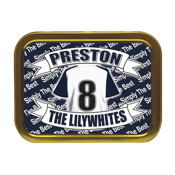 Preston Football Shirt Personalised Tobacco Storage Tin & Products