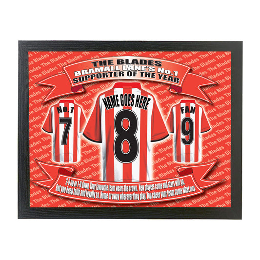 Sheffield U Personalised Football Shirt Picture Gift
