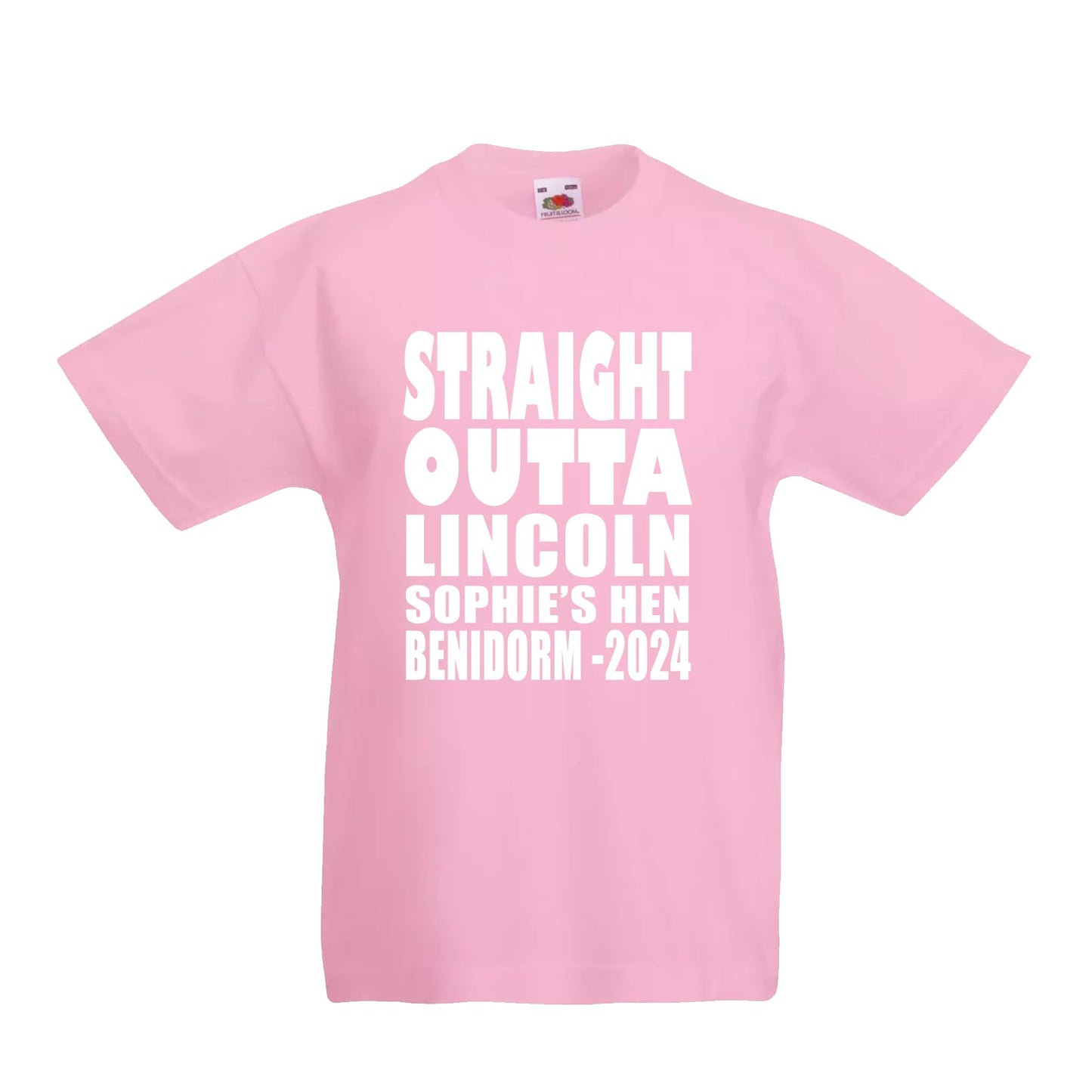 Straight Outta Personalised Name Your Town Chosen Destination & Year Customised Slogan T-Shirt Gift