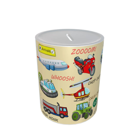 Fun Cartoon Vehicle Money Box Gift Cream