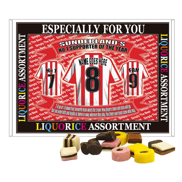 Sunderland Football Shirt Personalised Gift Boxed Sweets Variety