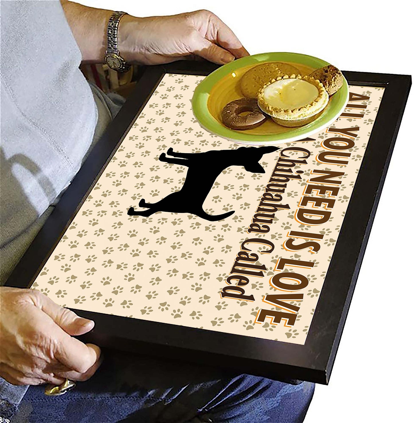 All You Need Is Love Chihuahua Personalised Dog Breed Cushion Lap Tray Bean Bag Gift