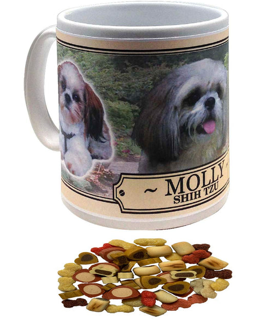 Shih Tzu Personalised Dog Breed Gift Mug with Treats