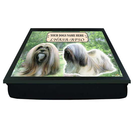 Lhasa Apso Personalised Dog Breed Gift Lap Tray