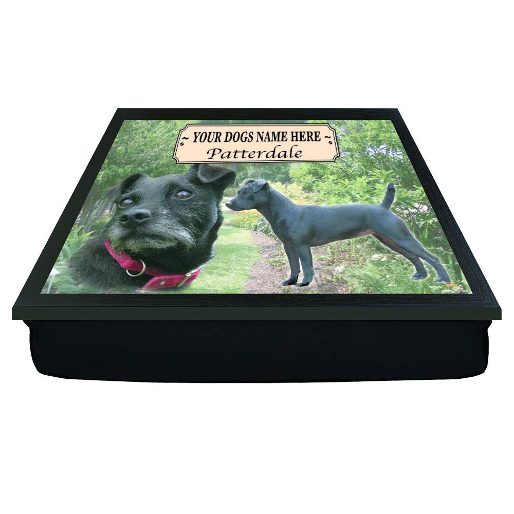 Patterdale Personalised Dog Breed Gift Lap Tray