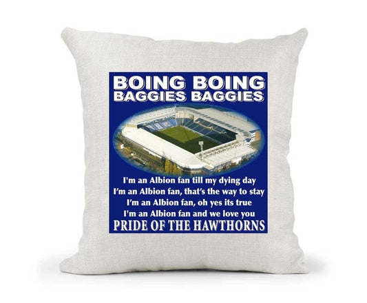 West Brom Football Anthem Song Chant Cushion Cover Gift