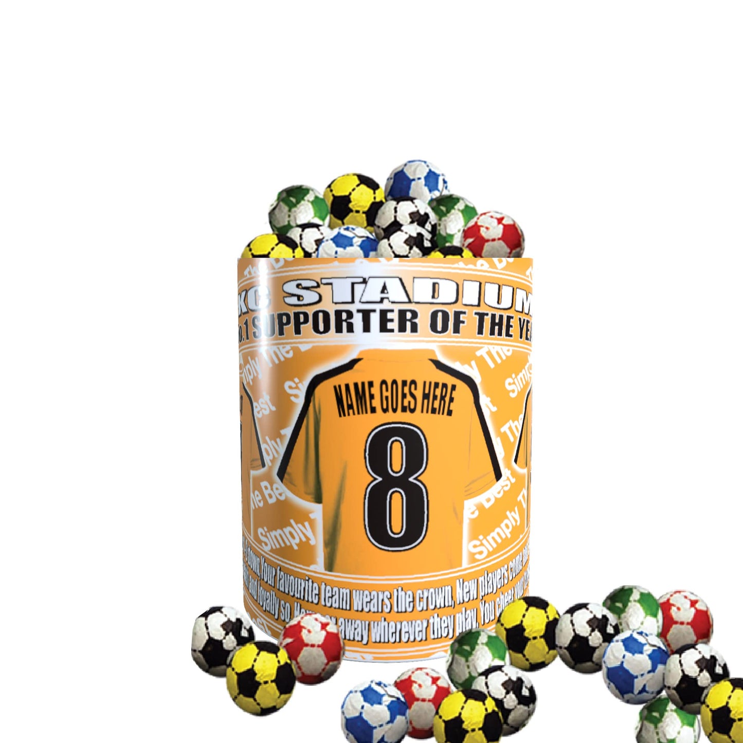 Hull Football Team Shirt Personalised Mug Gift with Chocolate Footballs
