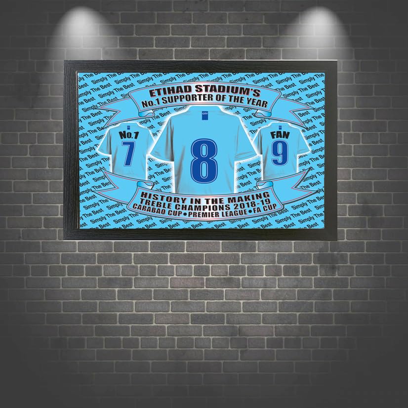 Manchester Blues Football Shirt Picture Gift