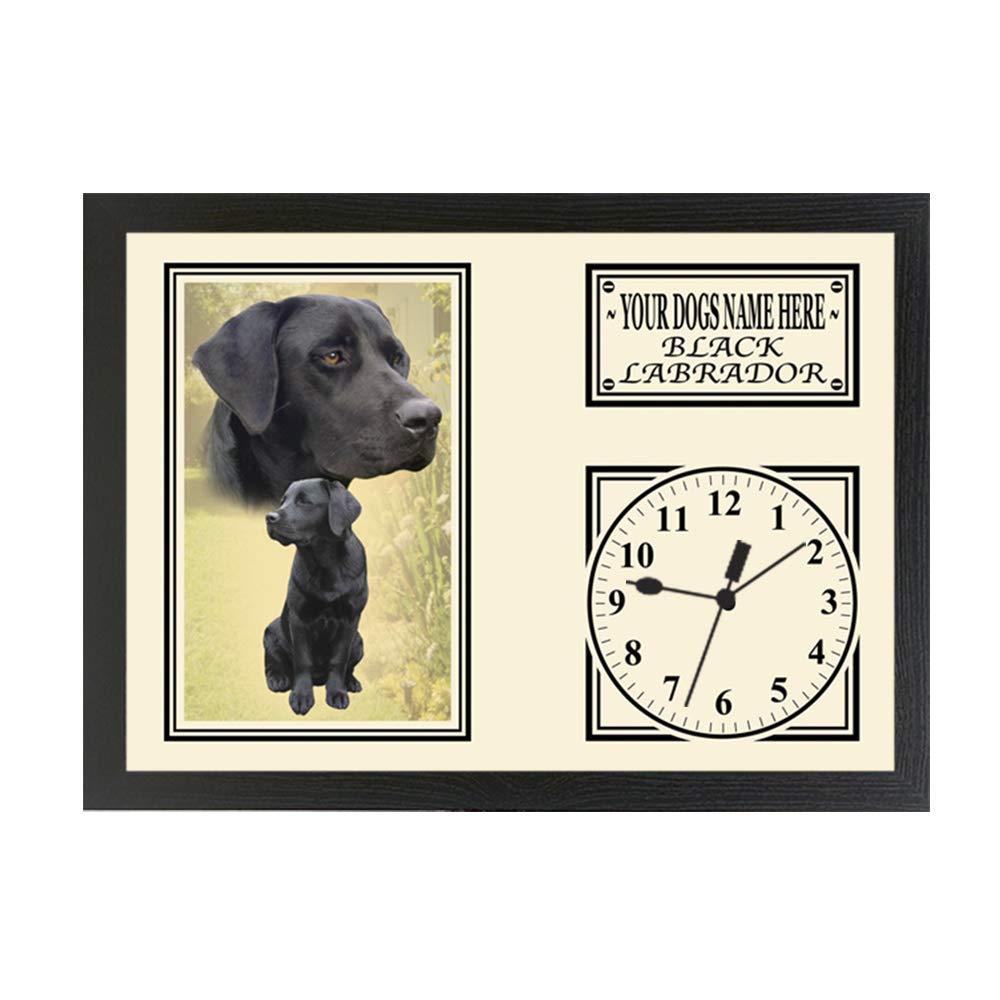Black Labrador Personalised Dog Breed Gift Clock