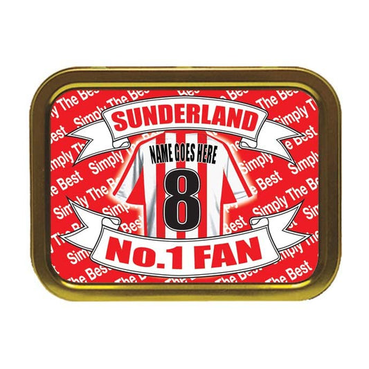 Sunderland Football Shirt Personalised Tobacco Storage Tin & Products