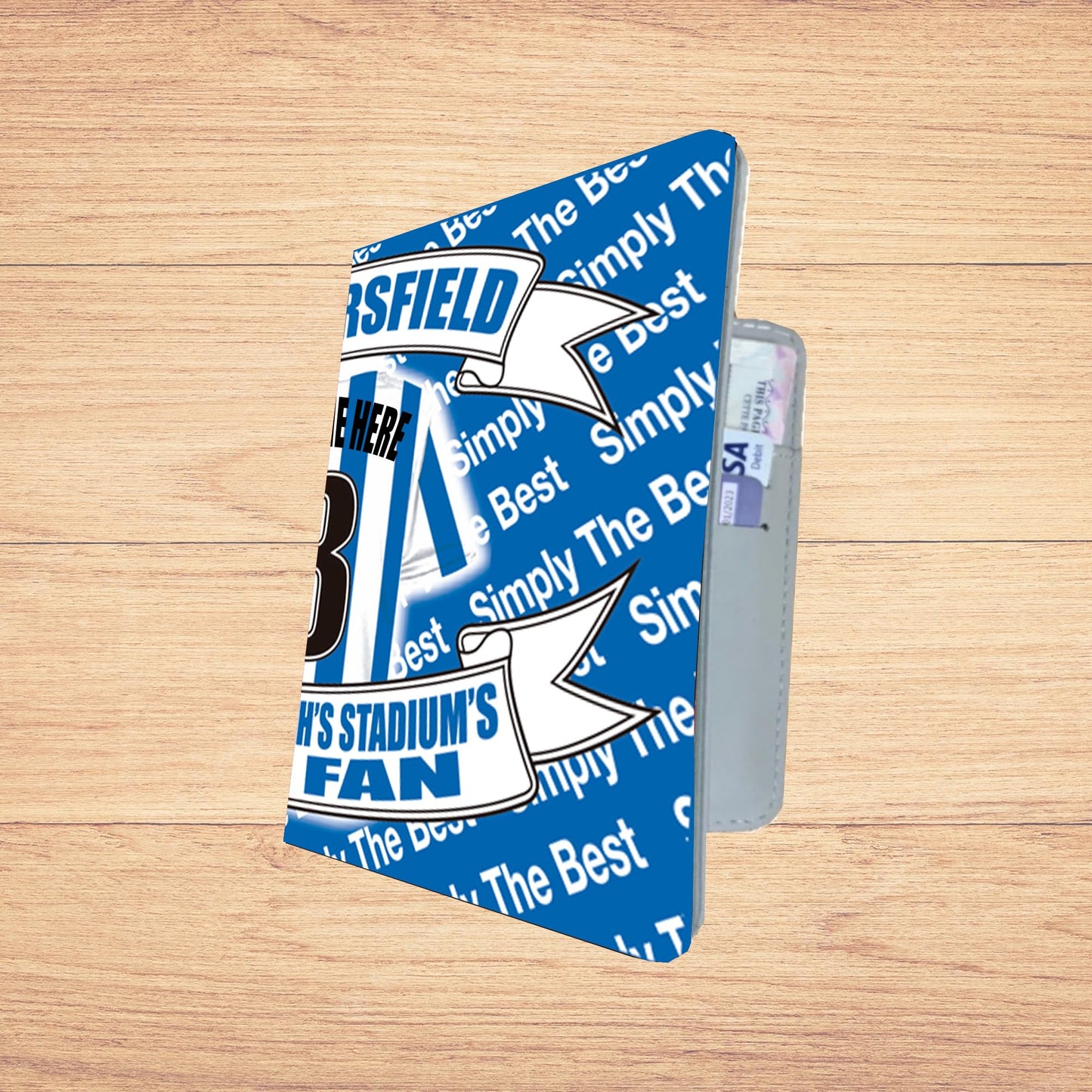 Huddersfield Football Shirt Personalised Travel Passport Holder Case Gift Present