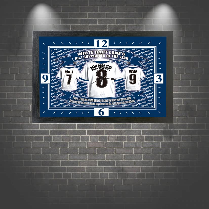 Tott Personalised Football Shirt Clock Gift Present