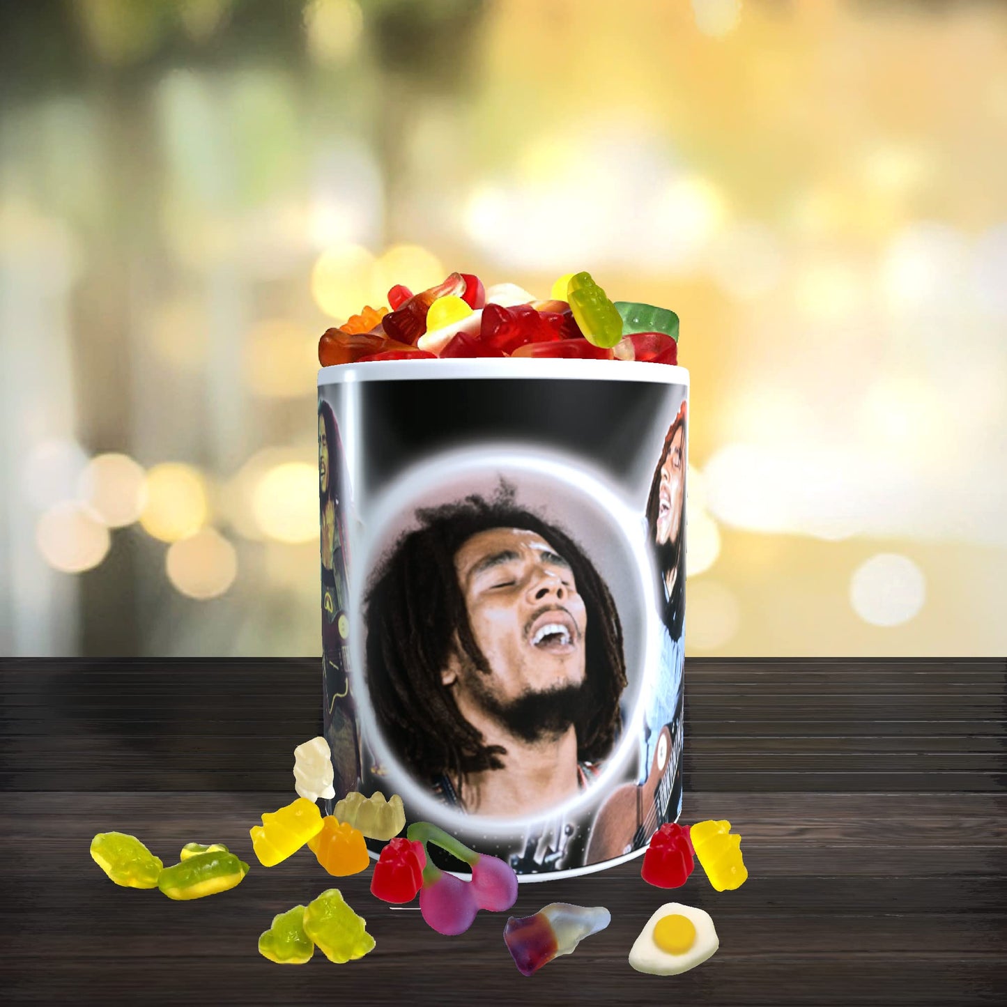 Bob Marley Icon Gift Mug with Sweets