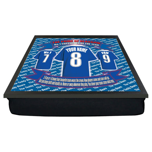 Glasgow The Teddy Bears Personalised Football Shirt Lap Tray Gift