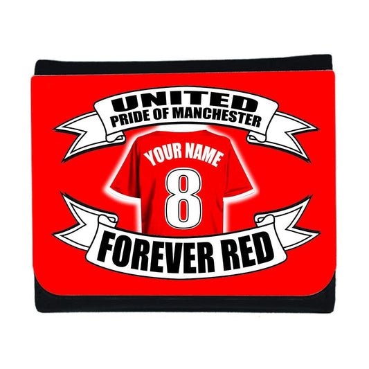 Manchester Reds Personalised Football Shirt Wallet Gift