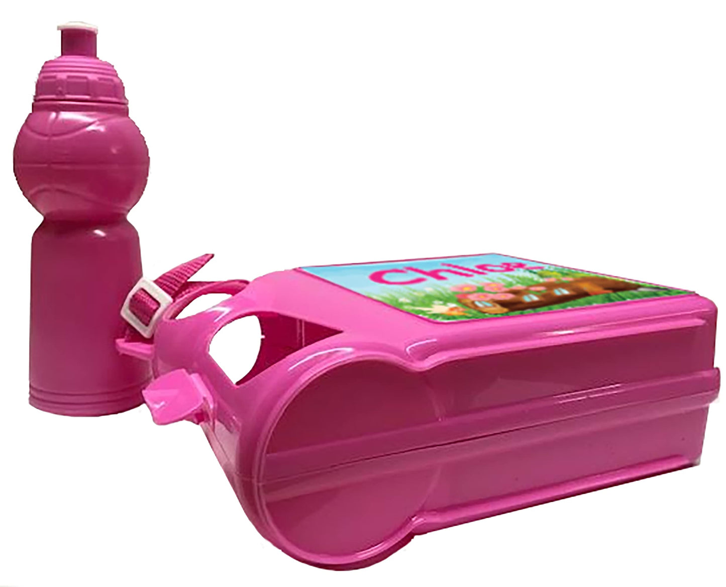 Personalised Fairy Plastic Lunch Box and Water Bottle Back to School Gift Set