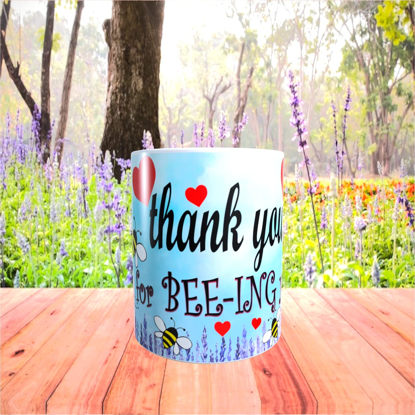 Honeycomb Blue Red Love Hearts Valentine's Day Any Occasion Mug Gift