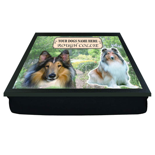 Rough Collie Personalised Dog Breed Gift Lap Tray