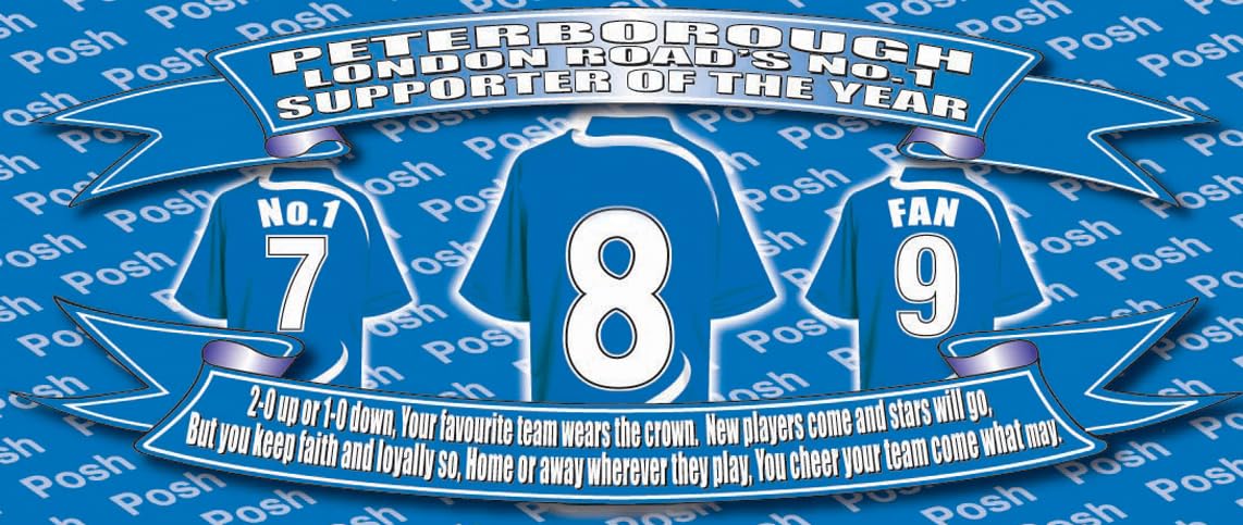 Peter(borough) Football Shirt Silver Aluminium Two Lid Unisex Water Bottle Gift