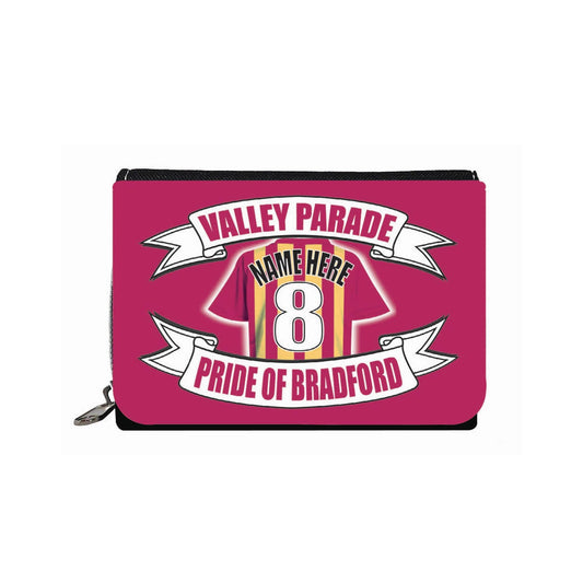 Bradford City Personalised Football Shirt Gift Purse