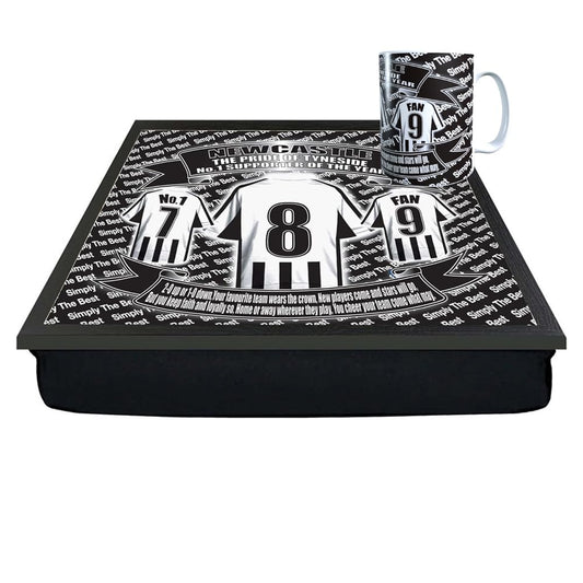 Newcastle Football Shirt Lap Tray And Mug Gift Set