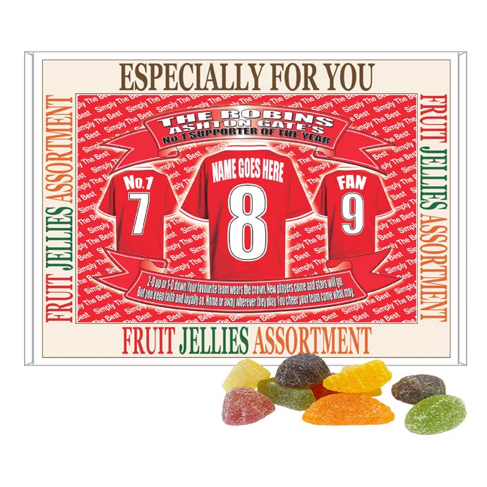 Bristol City Football Shirt Personalised Gift Boxed Sweets