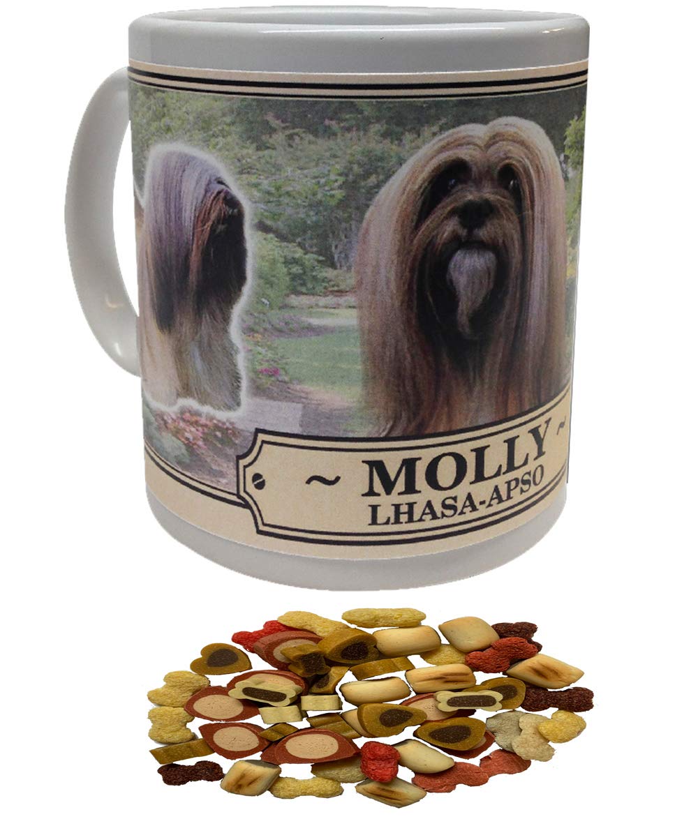 Lhasa Apso Personalised Dog Breed Gift Mug with Treats