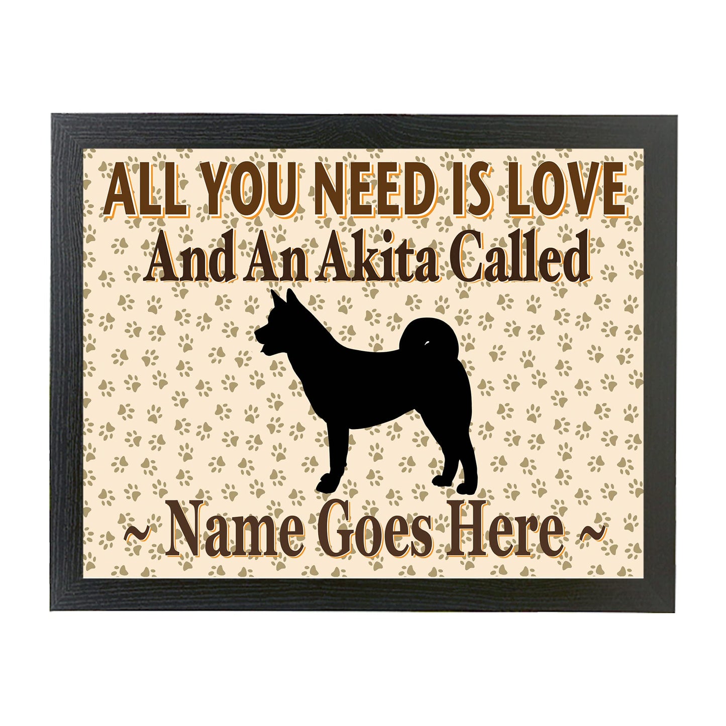 All You Need Is Love Akita Personalised Dog Breed Cushion Lap Tray Bean Bag Gift