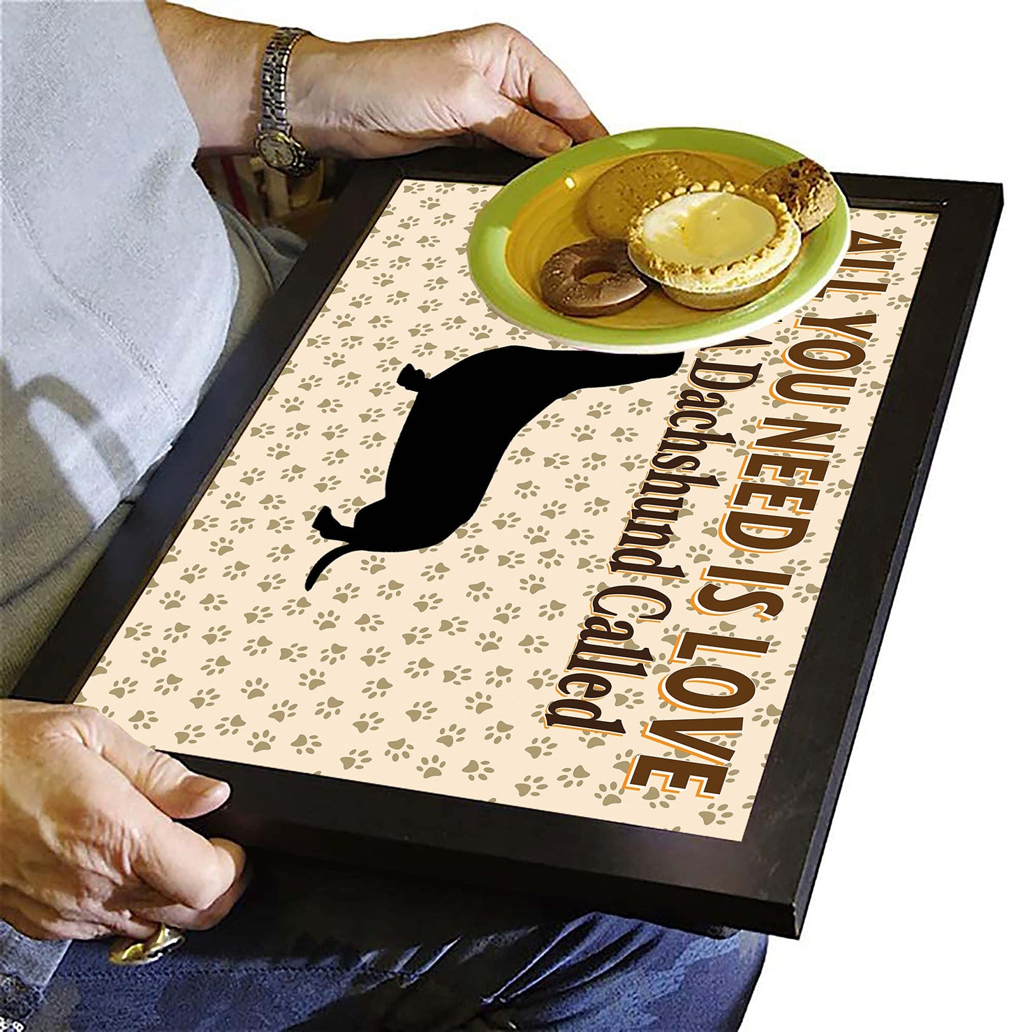 All You Need Is Love Dachshund Personalised Dog Breed Cushion Lap Tray Bean Bag Gift