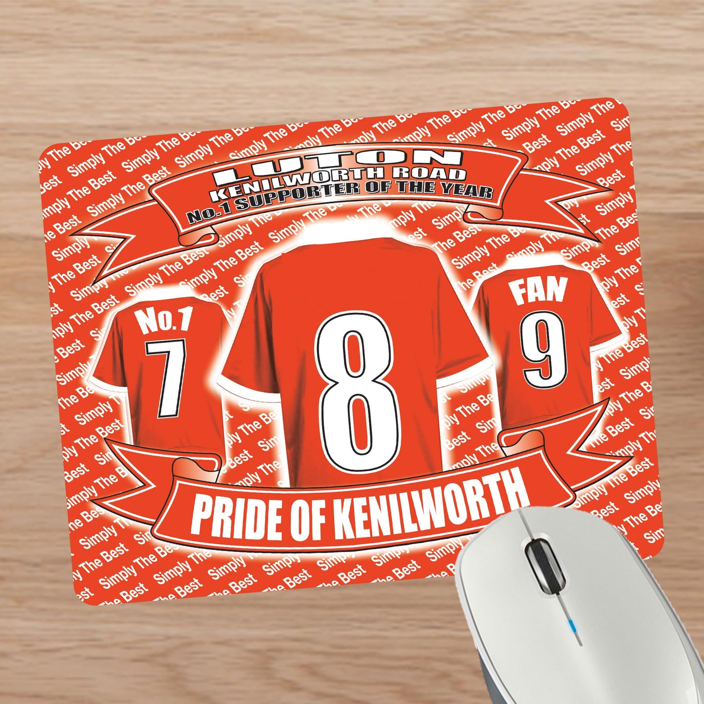 Luton Football Shirt Mouse Mat Gift