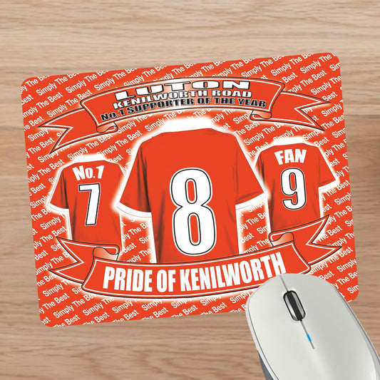 Luton Football Shirt Mouse Mat Gift
