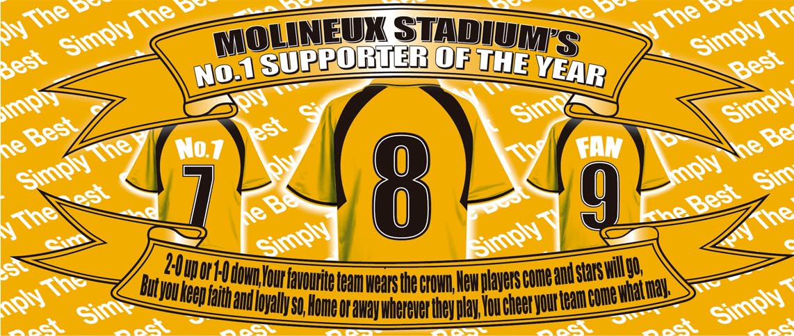 Wolverhampton Football Shirt Silver Aluminium Two Lid Unisex Water Bottle Gift
