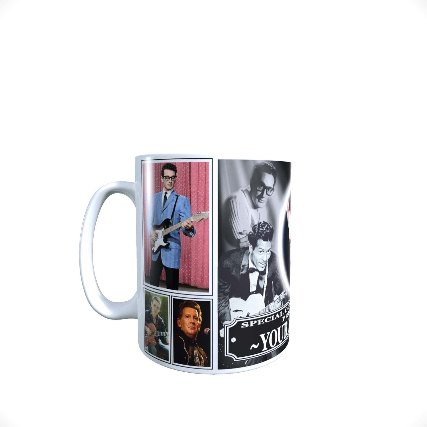 Rock n Roll Greats of 50s & 60s Music Icon Personalised Mug Gift