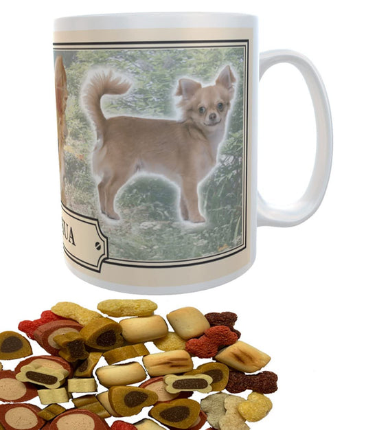 Chihuahua Dog Breed Mug Gift With Dog Treats
