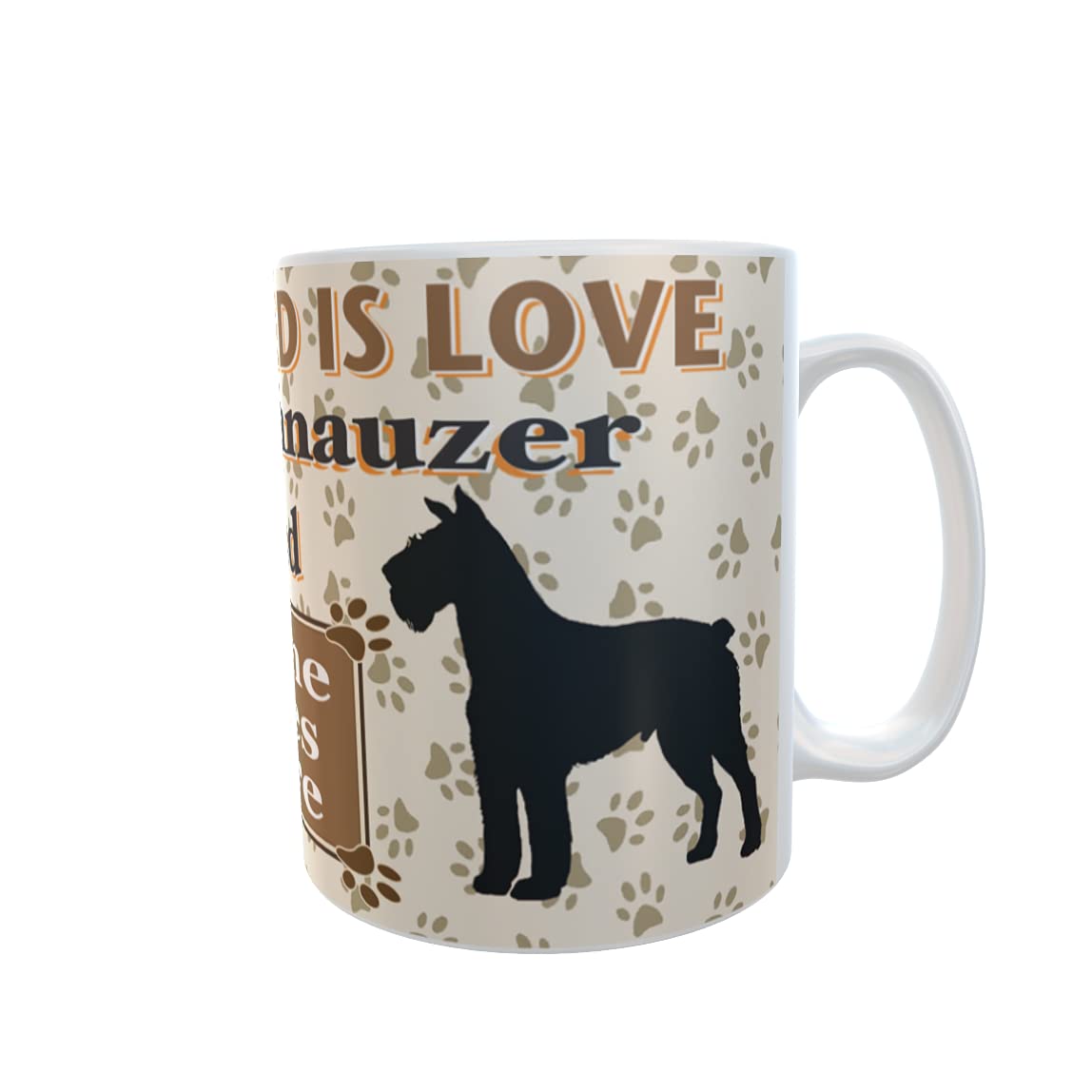 All You Need is Love and a Schnauzer Dog Personalised Mug Gift