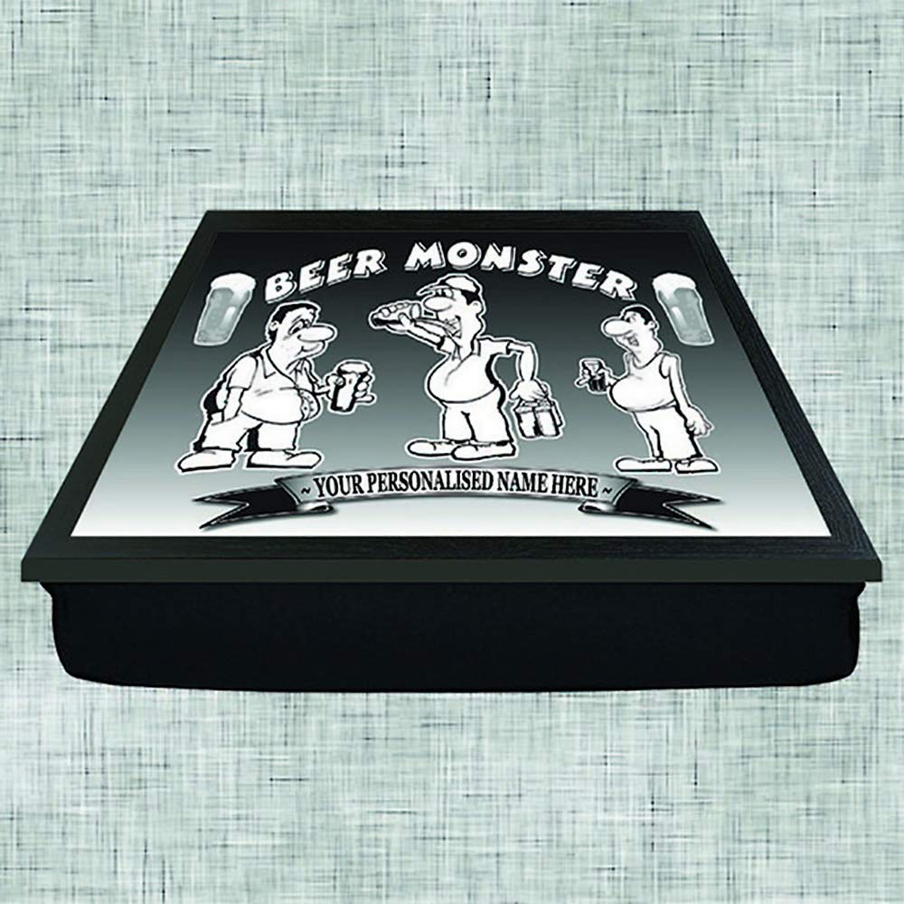 Beer Crazy Monster Personalised Lap Tray Gift