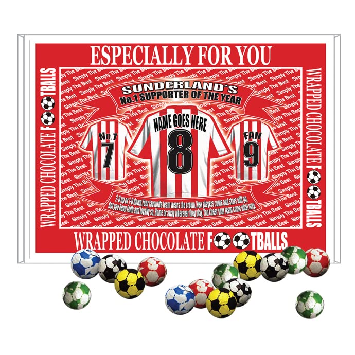 Sunderland Football Shirt Personalised Gift Boxed Sweets Variety