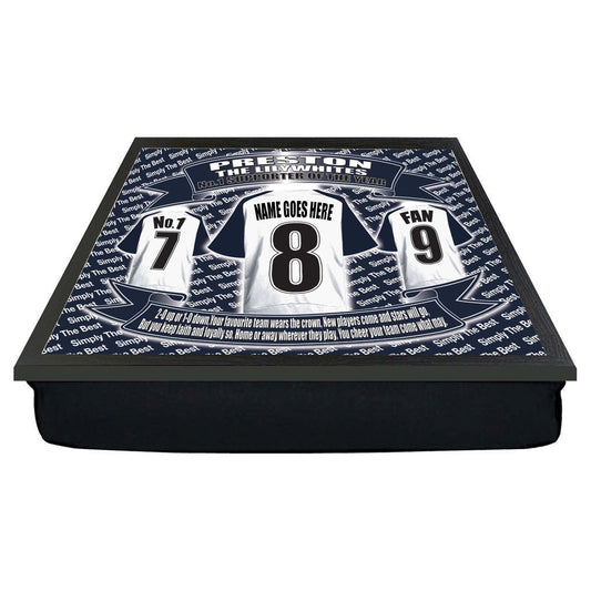 Preston Football Shirt Personalised Lap Tray Gift
